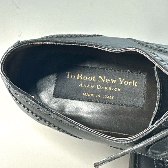 To Boot New York Shoes Mens Size 8 Black Leather Oxford Wing Tip Dress Lace Up main image 9